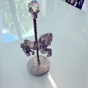 Pewter Carousel Horse‎ Figurine - Vintage spoontiques